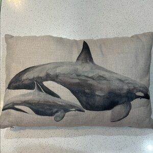 Orca Whale Decorative Pillow